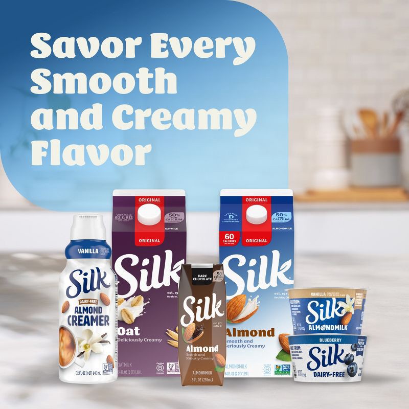 slide 8 of 11, Silk Shelf Stable Dark Chocolate Almond Milk - 6ct/8 fl oz Boxes, 6 ct; 8 fl oz