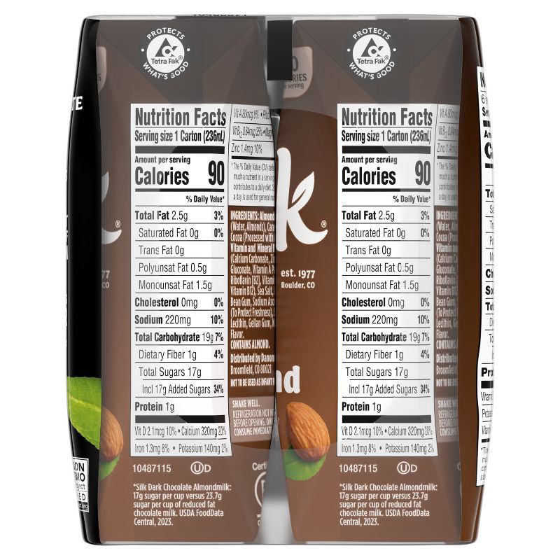 slide 11 of 12, Silk Shelf Stable Dark Chocolate Almond Milk - 6ct/8 fl oz Boxes, 6 ct; 8 fl oz