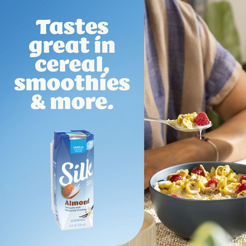 slide 4 of 12, Silk Shelf Stable Vanilla Almond Milk - 6ct/8 fl oz Boxes, 6 ct; 8 fl oz