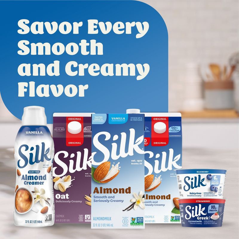 slide 8 of 12, Silk Shelf Stable Vanilla Almond Milk - 6ct/8 fl oz Boxes, 6 ct; 8 fl oz