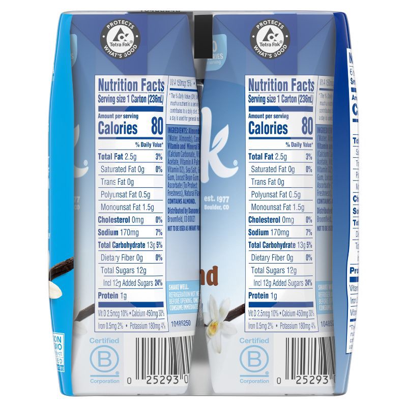 slide 11 of 12, Silk Shelf Stable Vanilla Almond Milk - 6ct/8 fl oz Boxes, 6 ct; 8 fl oz