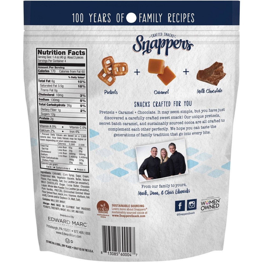 slide 2 of 5, Snappers Original Milk Chocolate Pretzel Snacks, 6 oz