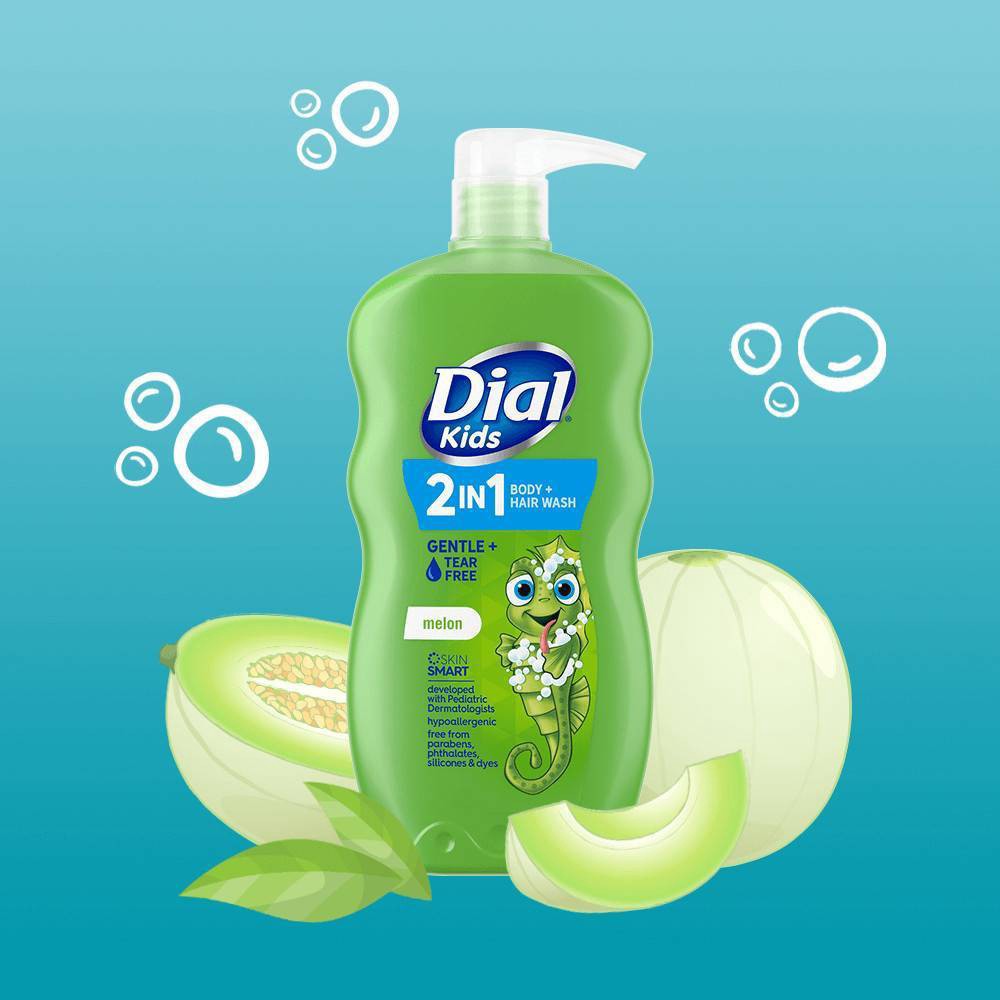 slide 5 of 9, Dial Melon 2-in-1 Body and Hair Wash for Kids - 24 fl oz, 24 fl oz