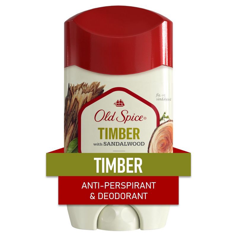 slide 1 of 6, Old Spice Men's Timber with Sandalwood Antiperspirant Deodorant - 1ct/2.6oz, 1 ct, 2.6 oz