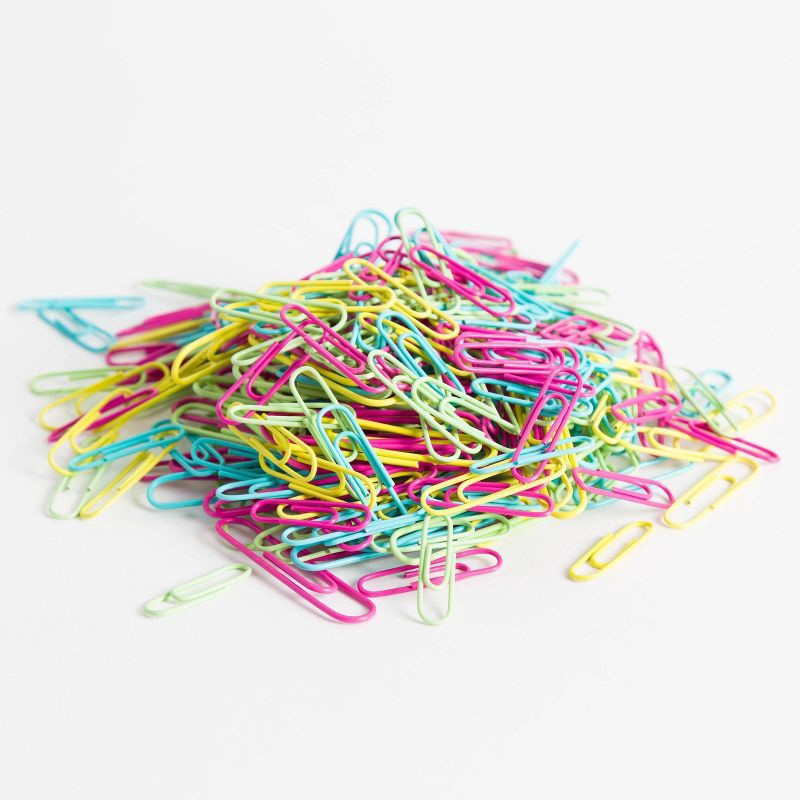 slide 4 of 5, U Brands 300ct Assorted Paper Clips in Small Mason Jar Retro: Multicolor Brights, Iron, Office Supplies, Clips & Fasteners, 300 ct