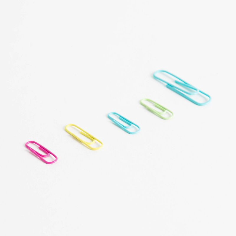 slide 5 of 5, U Brands 300ct Assorted Paper Clips in Small Mason Jar Retro: Multicolor Brights, Iron, Office Supplies, Clips & Fasteners, 300 ct