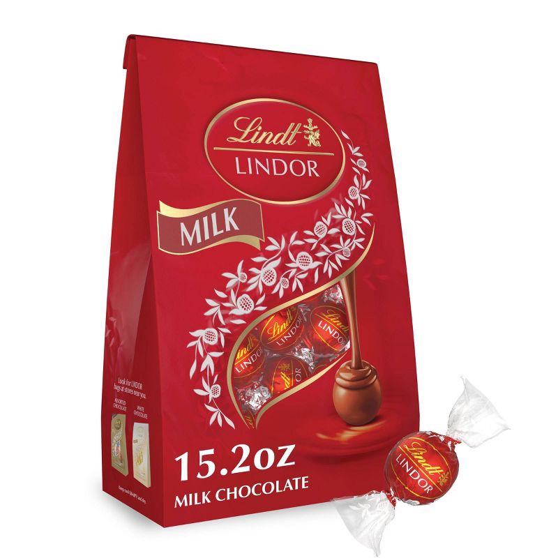 slide 1 of 7, Lindt Lindor Milk Chocolate Candy Truffles - 15.2 oz., 15.2 oz