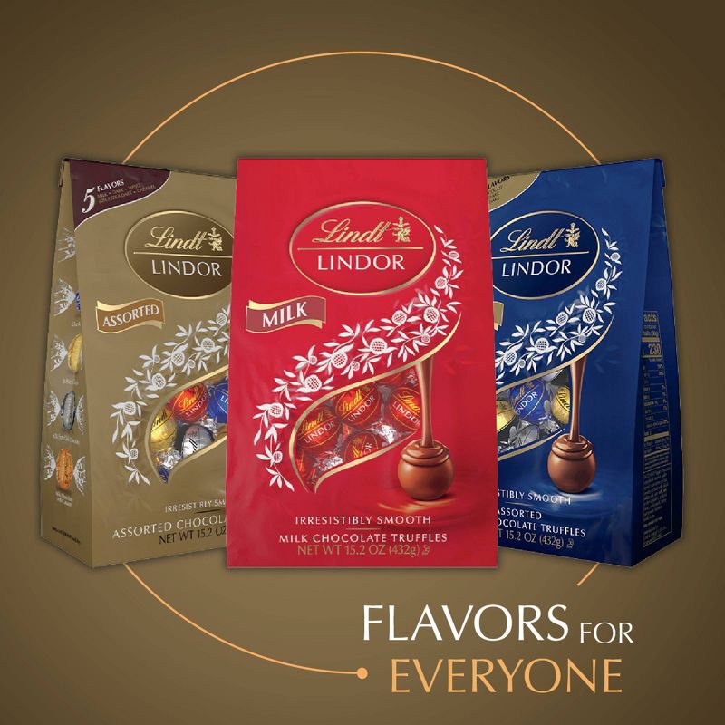 slide 5 of 7, Lindt Lindor Assorted 5 Flavor Chocolate Candy Truffles - 15.2 oz., 15.2 oz