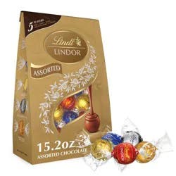 Lindt Lindor Assorted 5 Flavor Chocolate Candy Truffles - 15.2 oz.