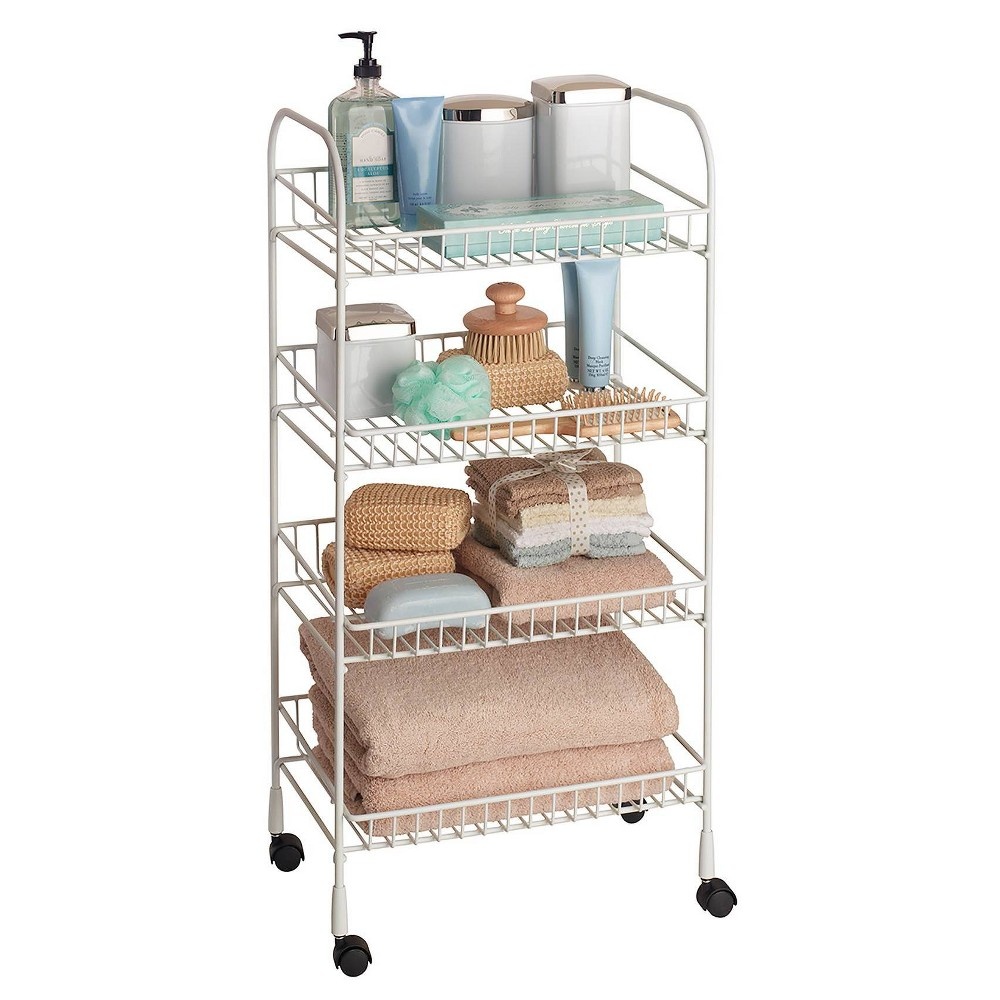 slide 2 of 3, ClosetMaid 4 Tier Wire Utility Cart White, 1 ct