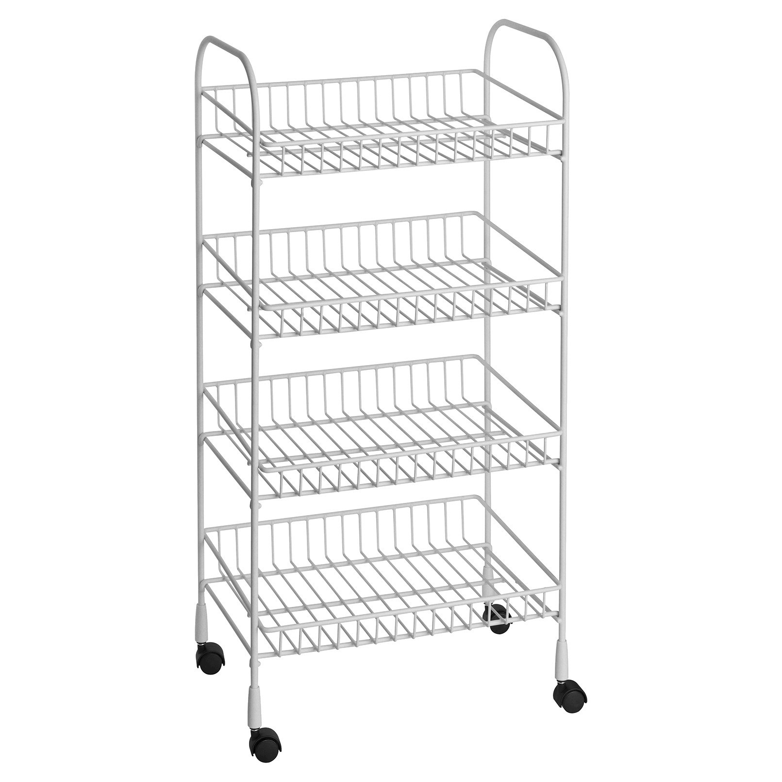 slide 1 of 3, ClosetMaid 4 Tier Wire Utility Cart White, 1 ct