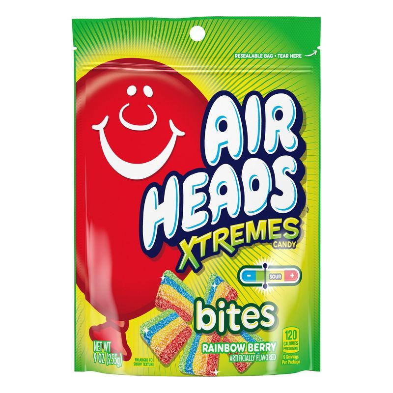 slide 1 of 3, Airheads Xtreme Rainbow Berry Bites - 9oz, 9 oz