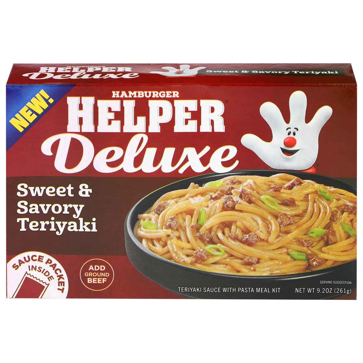 slide 1 of 14, Hamburger Helper Deluxe Sweet & Savory Teriyaki Pasta Meal Kit 9.2 oz, 9.2 oz