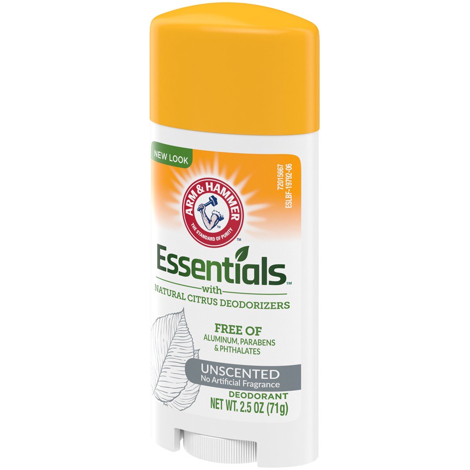 slide 3 of 3, ARM & HAMMER Essentials Unscented Deodorant 2.5 oz, 2.5 oz