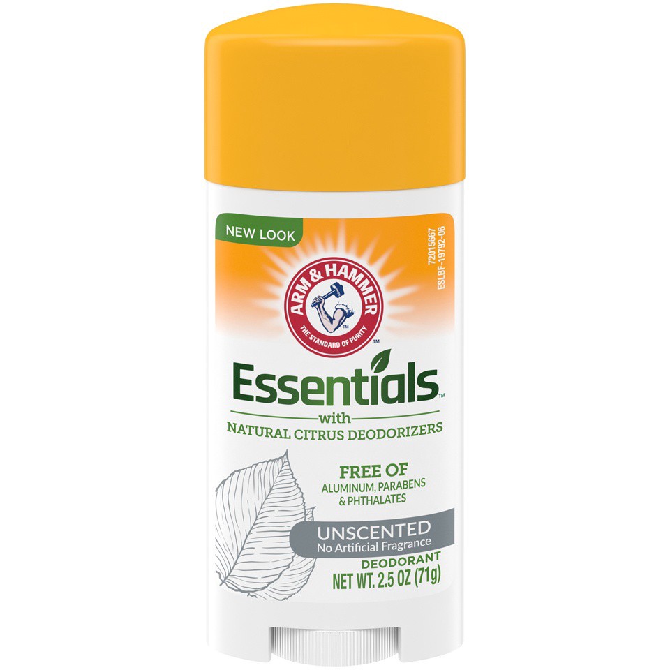 slide 1 of 3, ARM & HAMMER Essentials Unscented Deodorant 2.5 oz, 2.5 oz