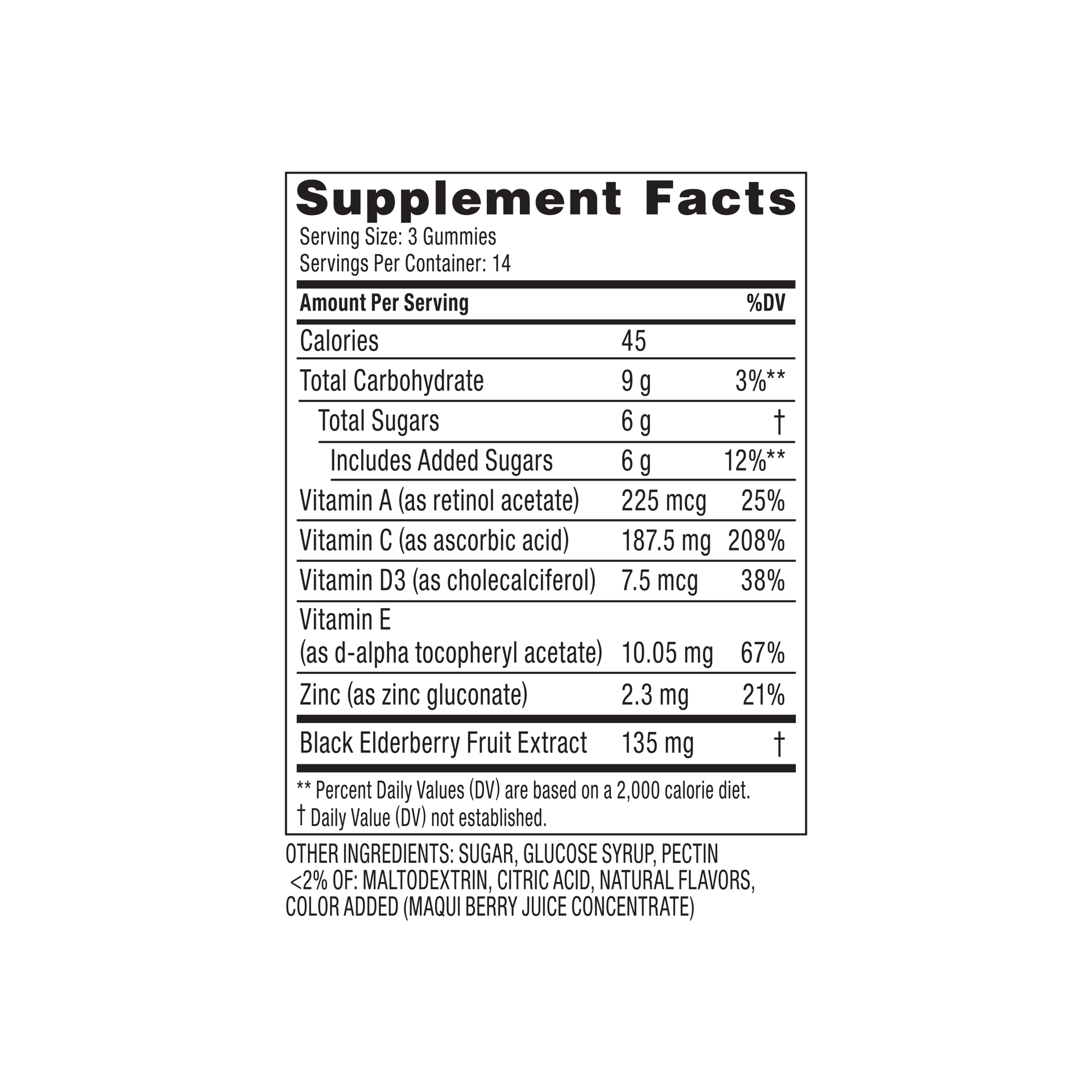 slide 4 of 5, Zarbee's Naturals Daily Immune Support* Gummies with Real Elderberry, Vitamins A, C, D, E, & Zinc, 42ct, 42 ct