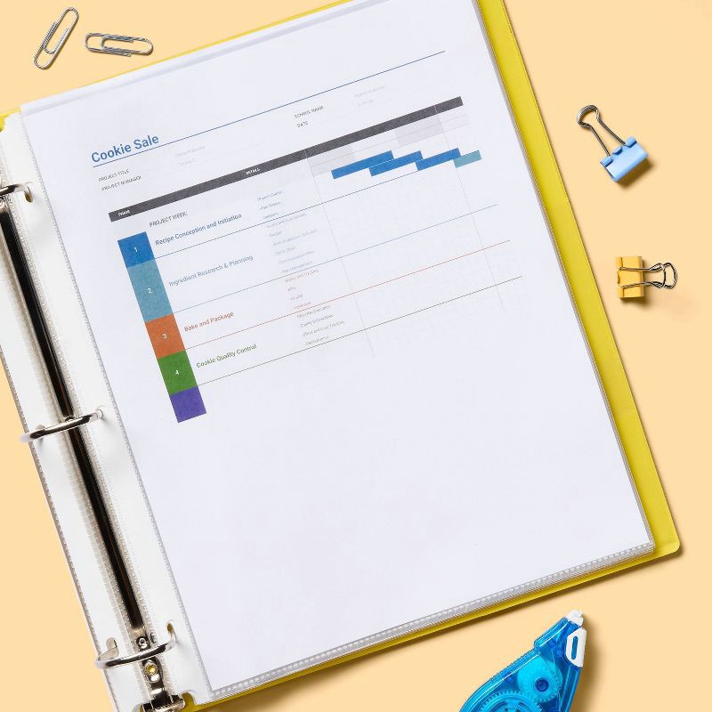 slide 2 of 3, 25ct Heavy-Duty Sheet Protectors Clear - up&up™: Plastic Page Protectors for 8.5x11 Inch Binder, 25 Pack, 25 ct