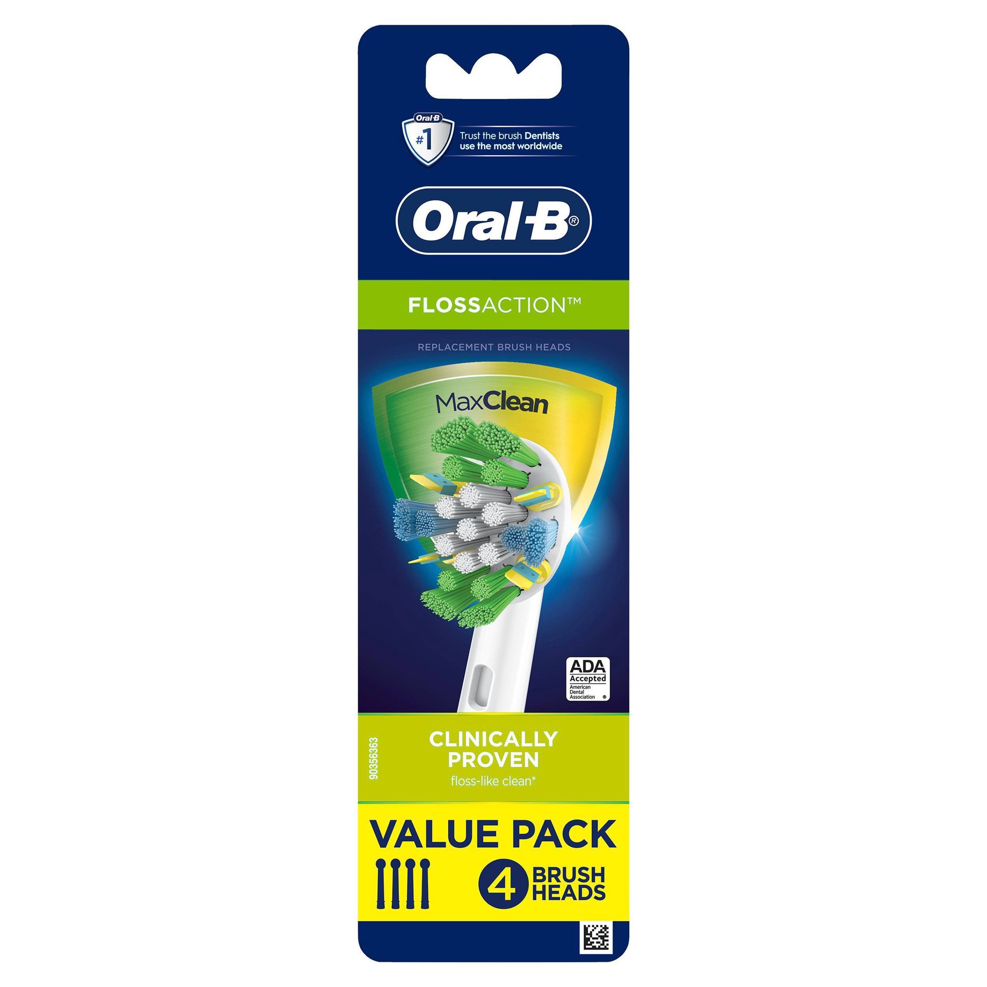 slide 1 of 8, Oral-B Floss Action Electric Toothbrush Replacement Brush Heads - 4ct, 1 ct