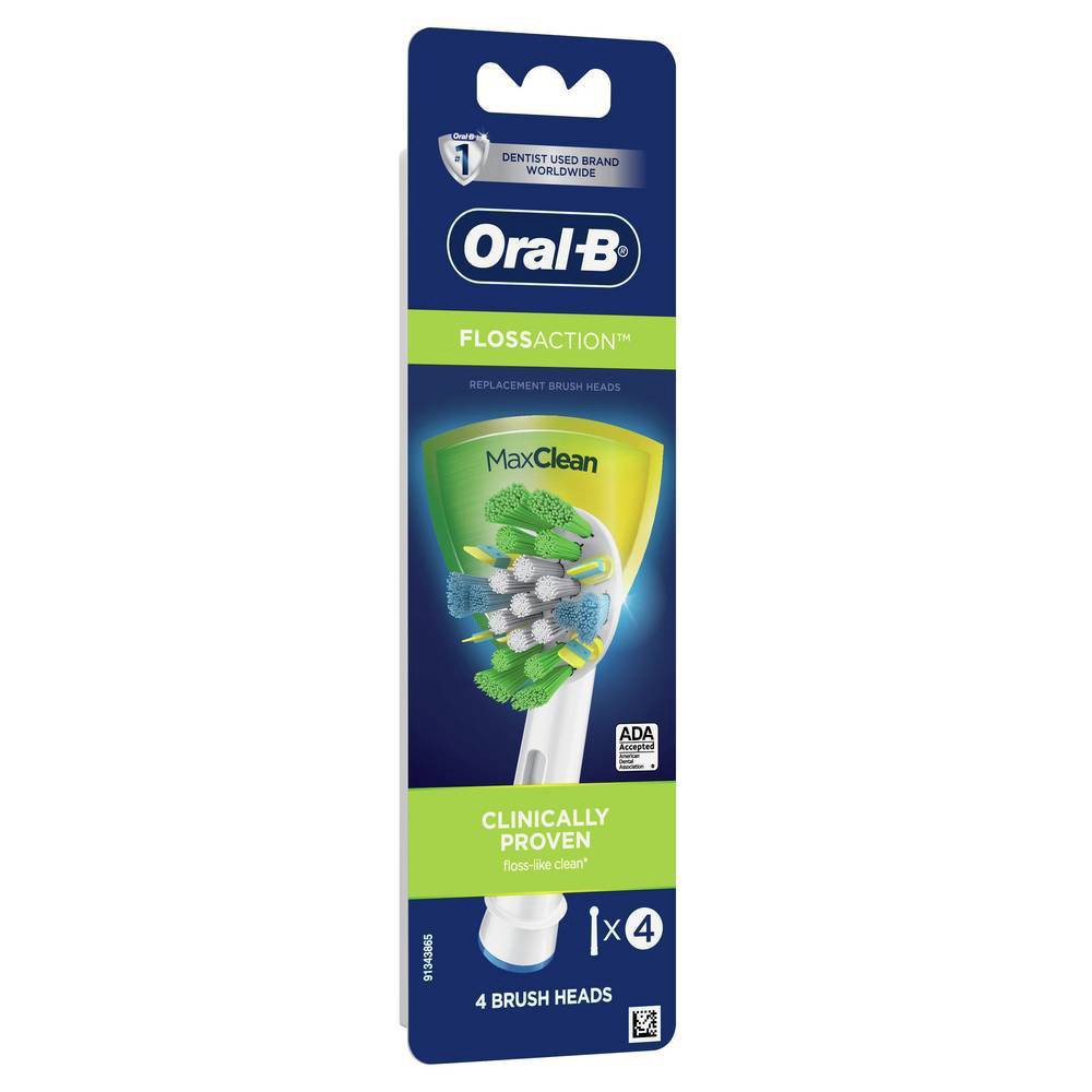 slide 2 of 8, Oral-B Floss Action Electric Toothbrush Replacement Brush Heads - 4ct, 1 ct