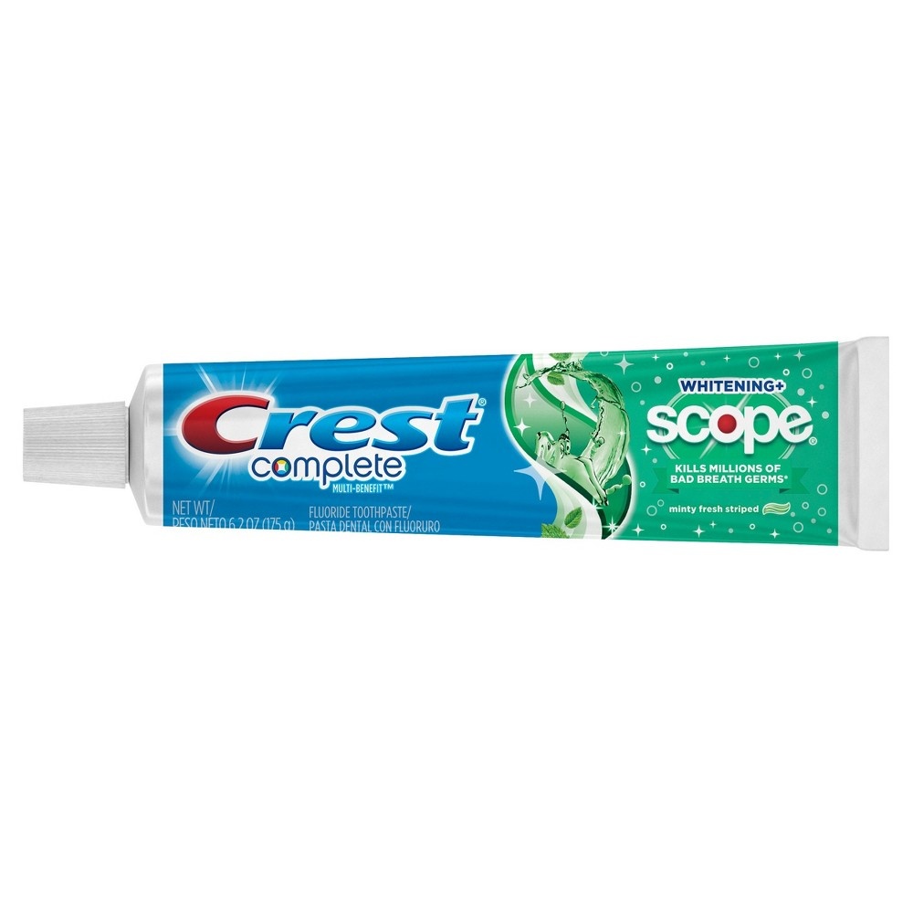 slide 3 of 4, Crest Complete Multi-Benefit Whitening + Scope Toothpaste Minty Fresh Triple Pack, 18.6 oz; 3 ct