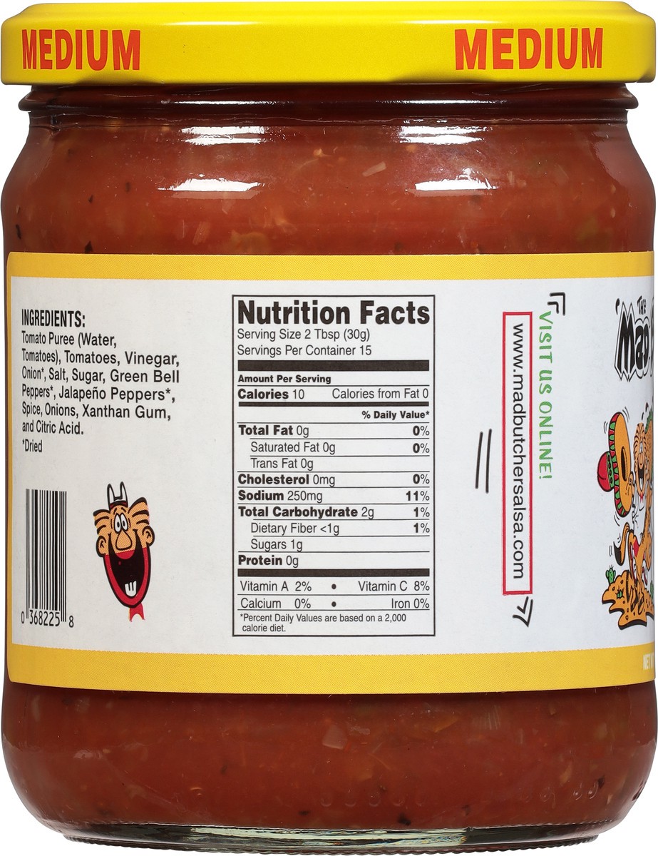 slide 9 of 9, The Mad Butcher's Medium Salsa 16 oz, 16 oz