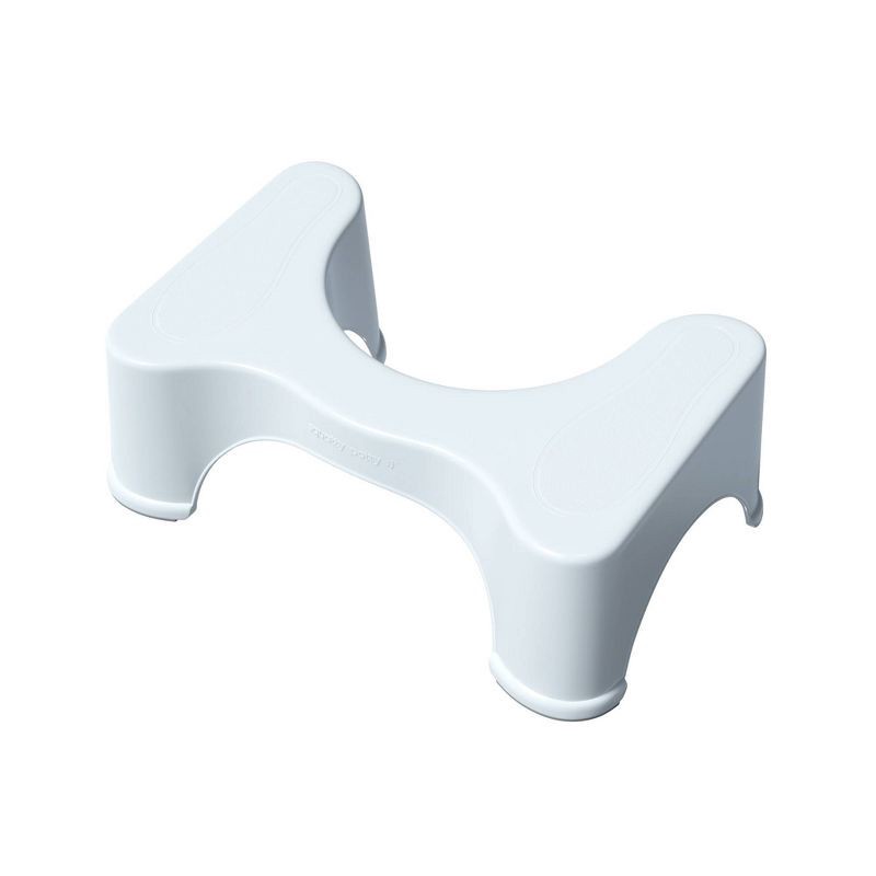 slide 2 of 5, Squatty Potty 7" The Original Bathroom Toilet Stool White : Microfiber, Machine Washable, Non-Slip Backing, 1 ct