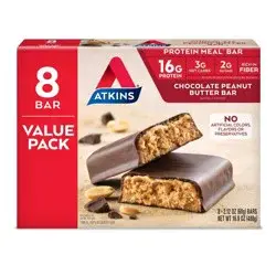 Atkins Chocolate Peanut Butter Protein Meal Bar Value Pack - 8ct/16.9oz