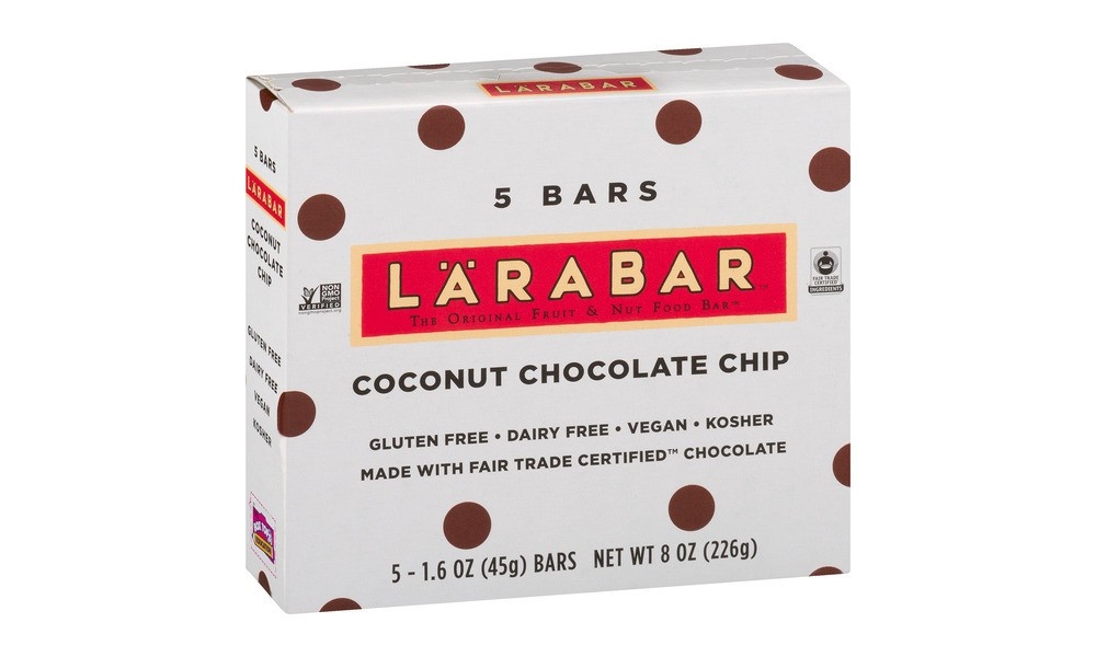 slide 2 of 3, Larabar Coconut Chocolate Chip Fruit & Nut Food Bar, 5 ct