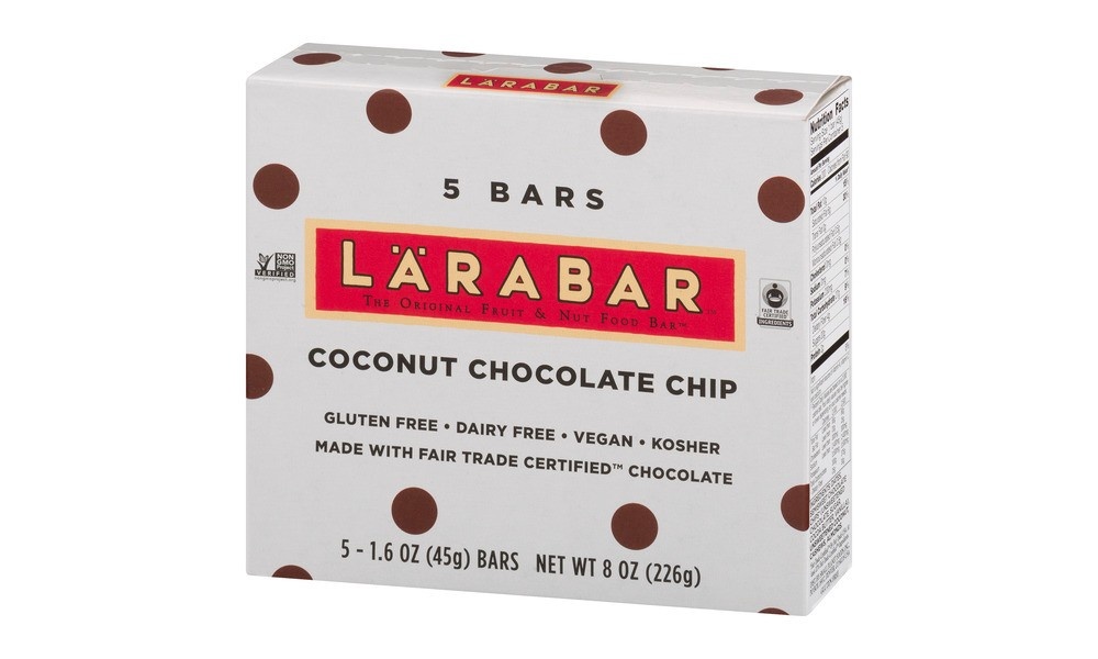 slide 3 of 3, Larabar Coconut Chocolate Chip Fruit & Nut Food Bar, 5 ct