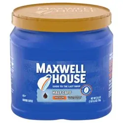 Maxwell House Half Caff Ground Coffee, 25.6 oz Canister