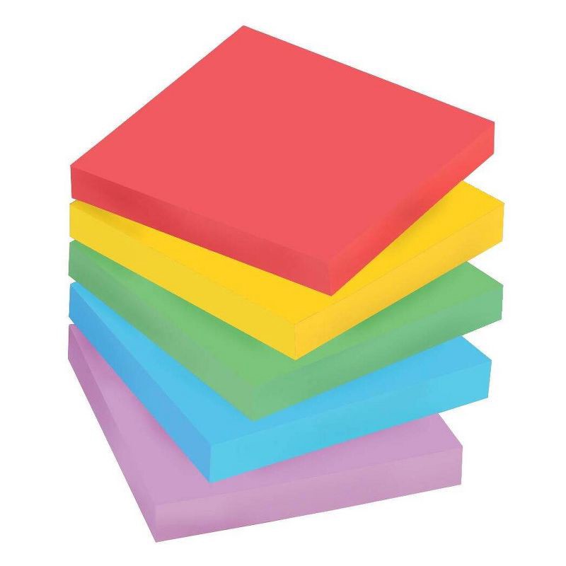 slide 13 of 23, Post-it 5pk 3" x 3" Super Sticky Notes 45 Sheets/Pad - Marrakesh Collection: Multicolor Office Supplies, Art & Design, 5 ct, 45 sheets
