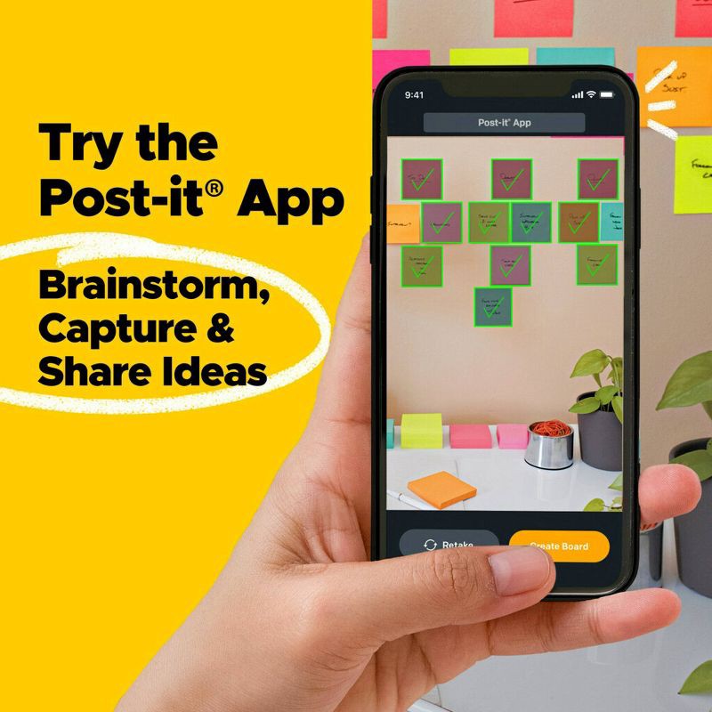 slide 20 of 23, Post-it 5pk 3" x 3" Super Sticky Notes 45 Sheets/Pad - Marrakesh Collection: Multicolor Office Supplies, Art & Design, 5 ct, 45 sheets