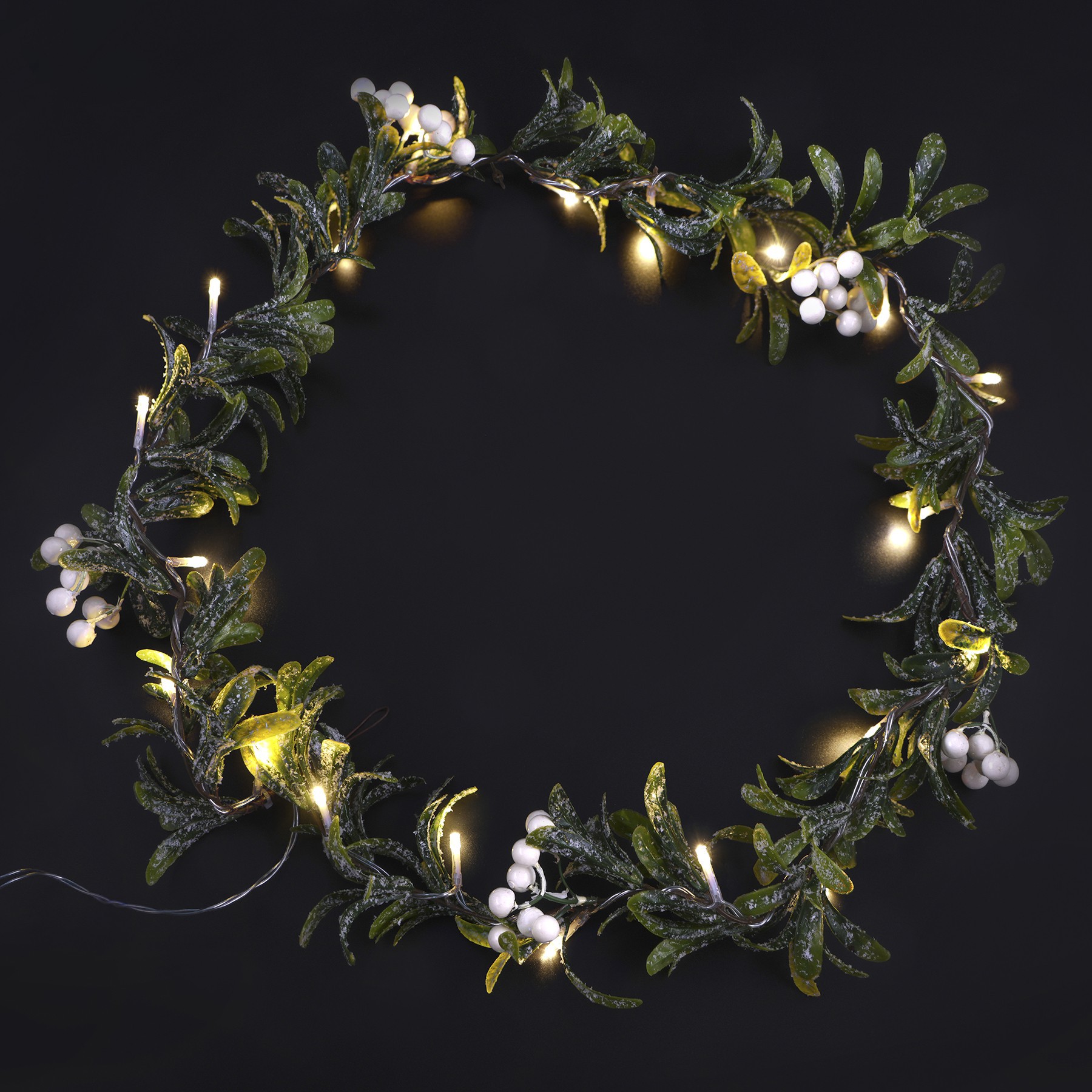 slide 2 of 2, 4.5ft. White Mistletoe Led Garland String Lights By Ashland, 4.6 ft