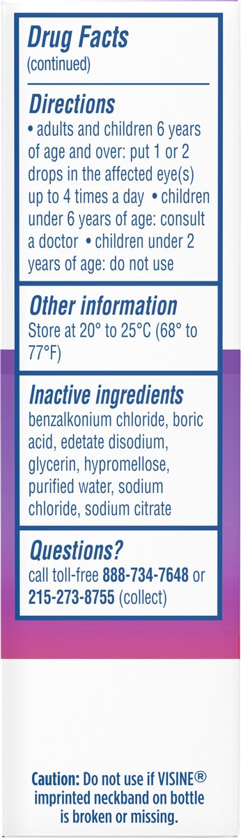 slide 6 of 7, Visine Red Eye Total Comfort Multi-Symptom Astringent, Lubricant and Redness Reliever Eye Drops, 0.5 Fl. Oz, 0.5 fl oz