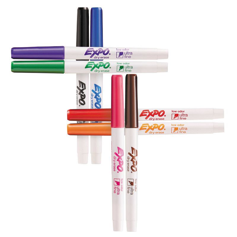 slide 2 of 7, Expo 8pk Dry Erase Markers Ultra Fine Tip Multicolored, 8 ct