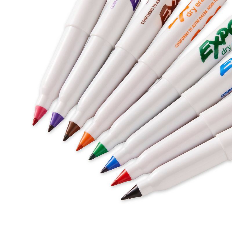 slide 3 of 7, Expo 8pk Dry Erase Markers Ultra Fine Tip Multicolored, 8 ct