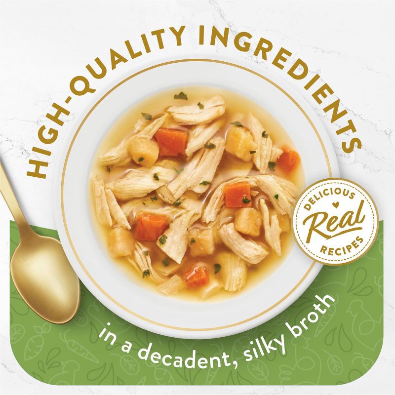 slide 3 of 9, Purina Fancy Feast Lickable Broths Classic Wet Cat Food with Chicken Flavor - 1.4oz, 1.4 oz