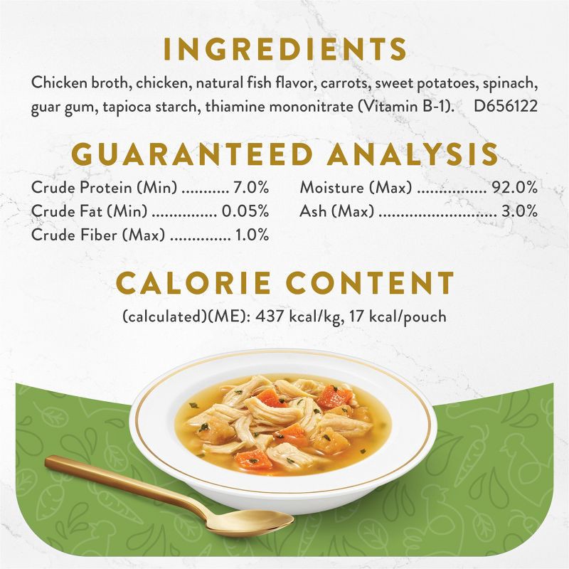 slide 6 of 9, Purina Fancy Feast Lickable Broths Classic Wet Cat Food with Chicken Flavor - 1.4oz, 1.4 oz