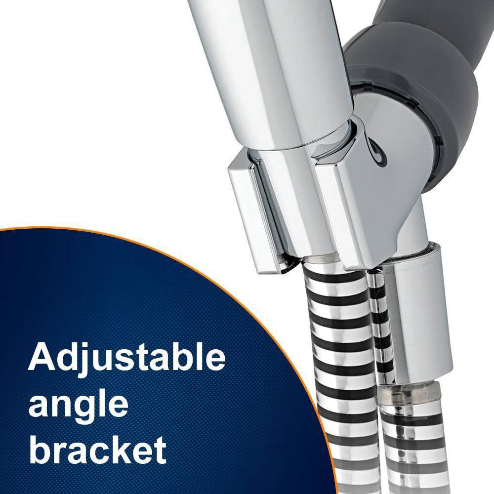 slide 5 of 8, PowerSpray 6 Hand Held Shower Head 6-Mode Chrome - Waterpik, 1 ct