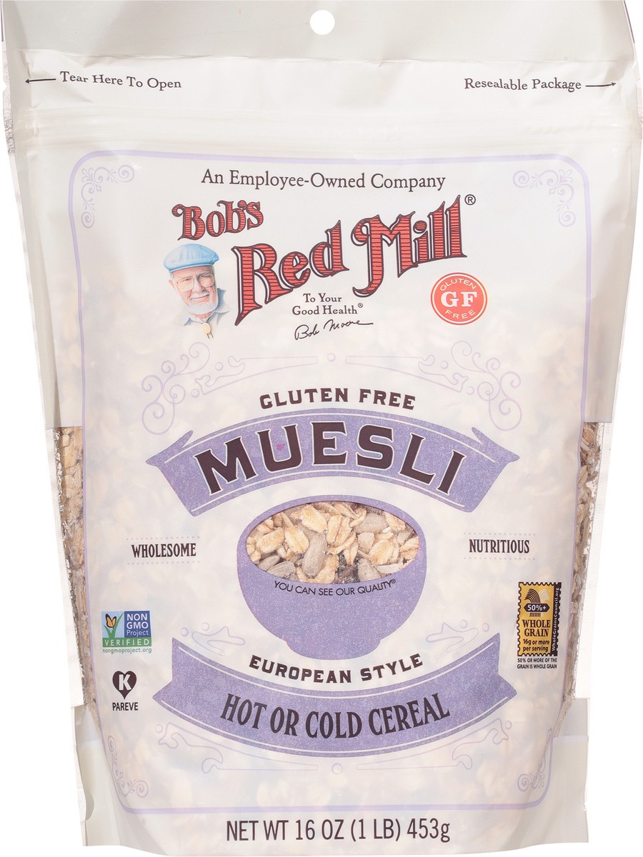 slide 8 of 9, Bob's Red Mill Gluten Free Muesli Hot Or Cold Cereal European Style, 16 oz