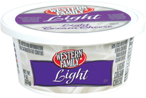 slide 1 of 1, Western Family Light Cream Cheese, 8 oz