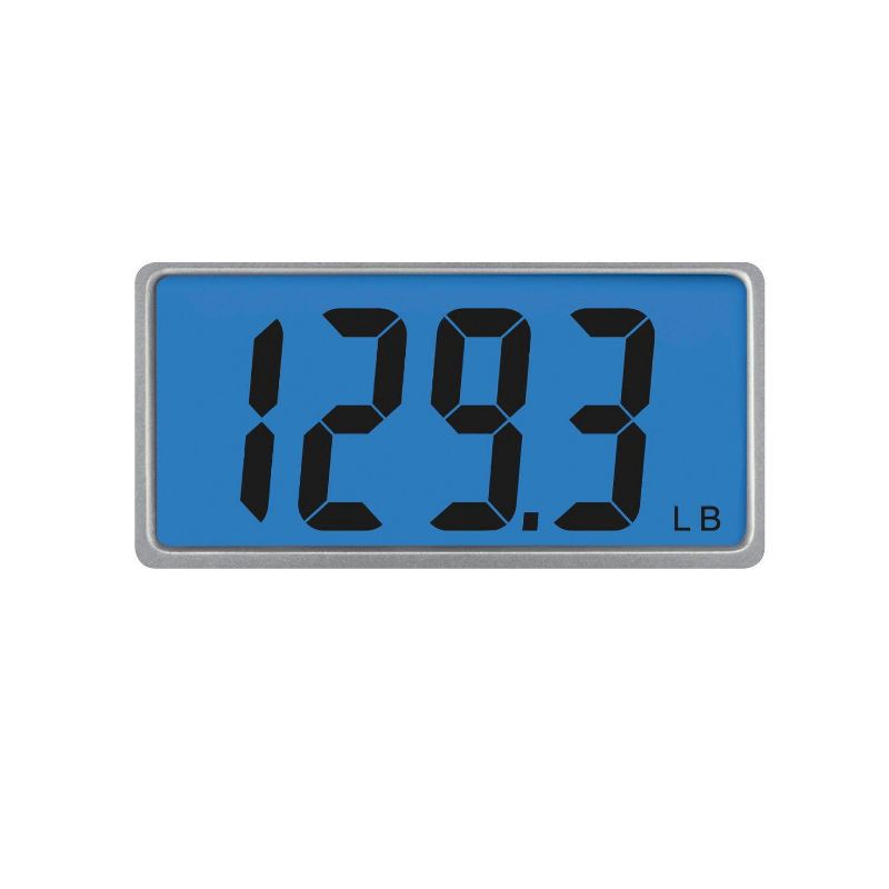 slide 4 of 7, Digital Glass Scale with LCD Display and Backlight Clear - Weight Watchers: Electronic Personal Bathroom Scale, 400 lb Capacity, 400 lb