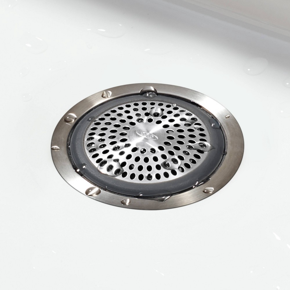 Bath Tub Drain Protector Gray - OXO 1 ct