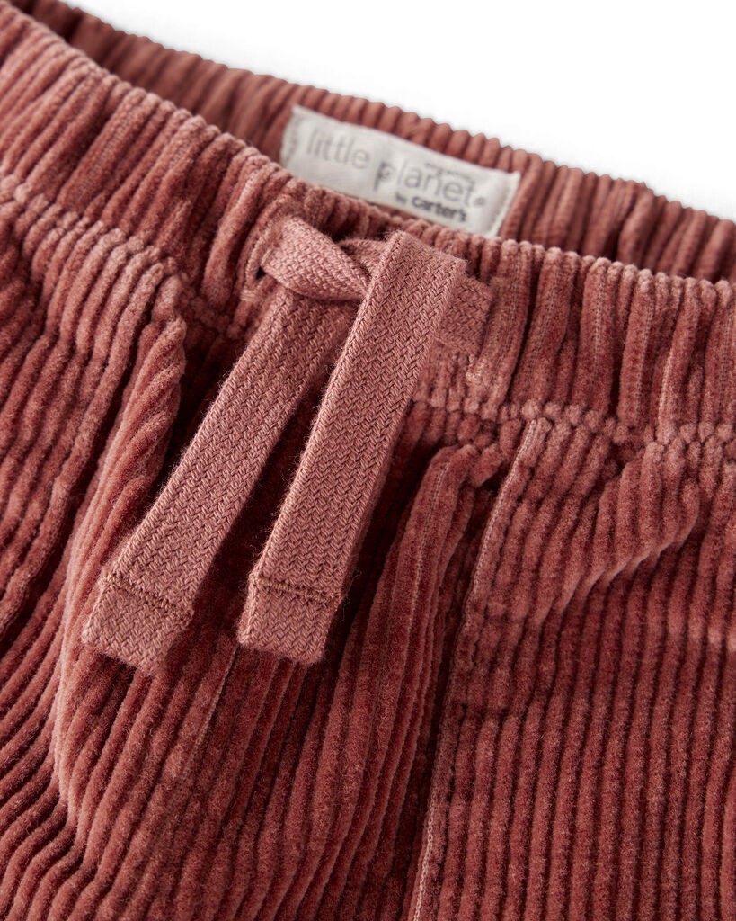 slide 4 of 4, Littleplanet Baby Organic Cotton Corduroy Drawstring Pants Mojave Red 24M, 1 ct