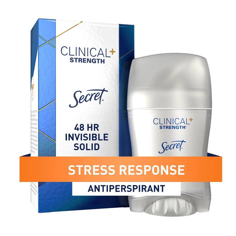 slide 2 of 6, Secret Clinical Strength Invisible Solid Antiperspirant and Deodorant for Women - Stress Response - 1.6oz, 1.6 oz