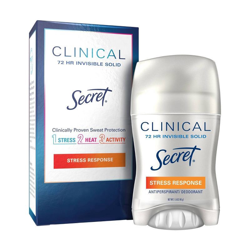 slide 1 of 6, Secret Clinical Strength Invisible Solid Antiperspirant and Deodorant for Women - Stress Response - 1.6oz, 1.6 oz