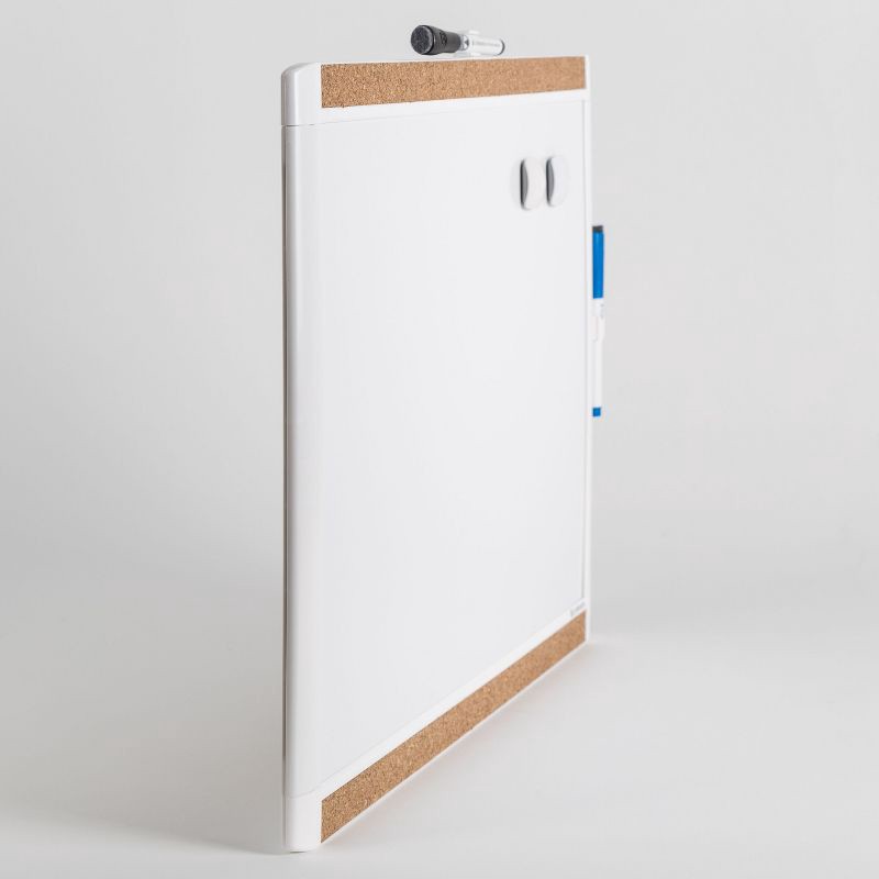 slide 4 of 6, U Brands 16"x20" Pin-it Frame Magnetic Dry Erase Board Value Pack: Wall Mount Whiteboard with Magnets & Marker, 1 ct