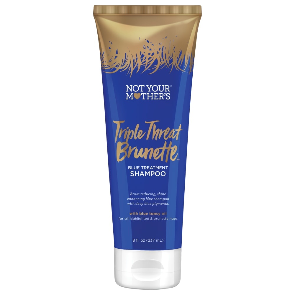 slide 1 of 1, Not Your Mother's Triple Threat Brunette Blue Treatment Shampoo, 8 oz