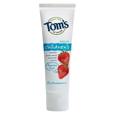 slide 1 of 1, Tom's of Maine Silly Strawberry Fluoride Free Natural Kids Toothpaste, 4.2 oz