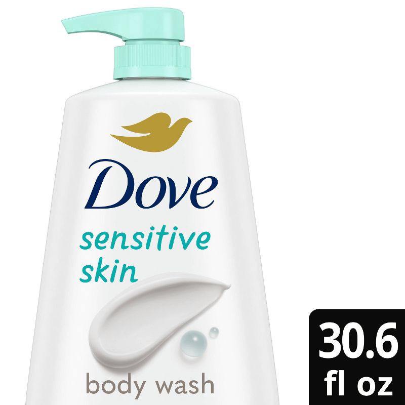 slide 1 of 10, Dove Beauty Sensitive Skin Hypoallergenic Body Wash Pump - 30.6 fl oz, 30.6 fl oz